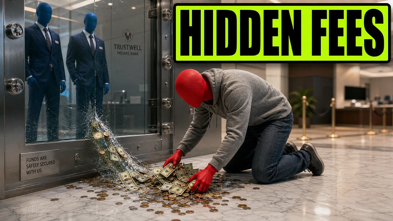 Hidden Fees, a personal finance YouTube thumbnail designed by KeyVelo